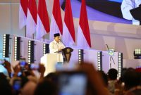 Presiden RI Prabowo Subianto saat menghadiri Puncak Hari Guru Nasional di Velodrome, Jakarta, Kamis (28/11/2024). (Dok Tim Komunikasi Prabowo Subianto)