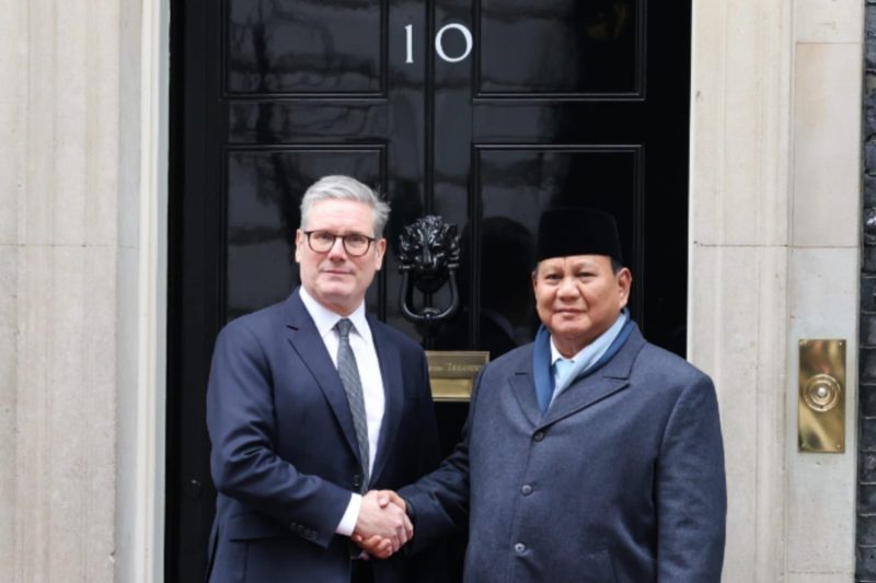 Presiden RI Prabowo Subianto bertemu Perdana Menteri (PM) Inggris Keir Starmer di 10 Downing Street, London, Kamis (21/11/2024). (Dok. Tim Media Prabowo)