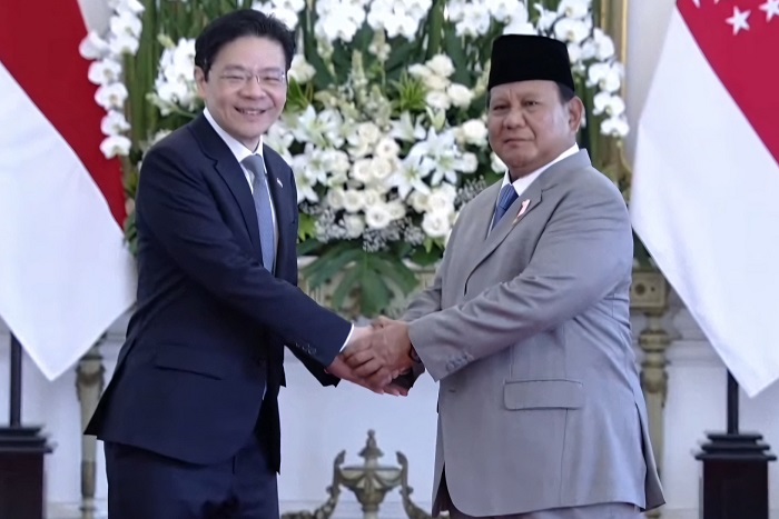 Presiden RI Prabowo Subianto menerima kunjungan resmi kenegaraan dari Perdana Menteri (PM) Singapura Lawrence Wong di Istana Merdeka. (Dok. Tim Media Prabowo)