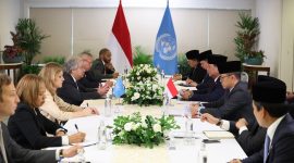 Presiden RI Prabowo Subianto melakukan pertemuan dengan Sekjen Perserikatan Bangsa-Bangsa (PBB) António Guterres.. (Dok. Tim Meida Prabowo)

