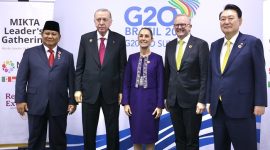 Presiden RI Prabowo Subianto menghadiri MIKTA Leaders Gathering di Museum of Modern Art (MAM), Rio de Janeiro. (Dok. Tim Media Prabowo)