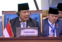 Presiden RI Prabowo Subianto, dalam KTT D-8 di The New Capital President Palace, Kairo, Mesir pada Kamis (19/12/2024). (Dok. Tim Komunikasi Prabowo Subianto)