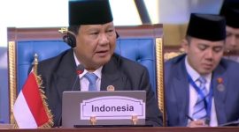 Presiden RI Prabowo Subianto, dalam KTT D-8 di The New Capital President Palace, Kairo, Mesir pada Kamis (19/12/2024). (Dok. Tim Komunikasi Prabowo Subianto)
