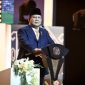 Presiden Prabowo Subianto dalam sambutannya di acara HUT Ke-60 Partai Golkar di Sentul International Convention Center, Bogor, Jawa Barat, Kamis (12/12/2024) malam. (Dok. Tim Komunikasi Prabowo Subianto)