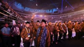 Presiden RI Prabowo Subianto saat menghadiri acara Perayaan Natal Nasional 2024. (Tim Media Prabowo)