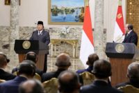 Presiden RI Prabowo Subianto dan Presiden Republik Arab Mesir, Abdel Fattah El-Sisi kompak menyuarakan gencatan senjata di Palestina. (Dok. Tim Komunikasi Prabowo Subianto)