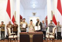 Presiden RI Prabowo Subianto berhasil menggaet investor Qatar dalam penandatangan kesepakatan atau MoU investasi pembangunan 1 juta rumah untuk rakyat. (Dok. Tim Media Prabowo Subianto)