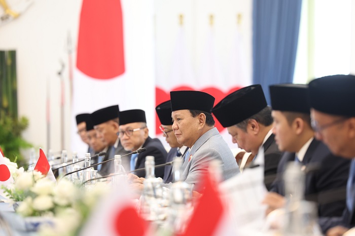 Presiden RI Prabowo Subianto menerima kunjungan Perdana Menteri Jepang Shigeru Ishiba di Istana Kepresidenan Bogor. (Dok. Tim Media Prabowo)