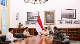 Presiden RI Prabowo Subianto menerima Kepala Staf TNI Angkatan Darat (KSAD) Jenderal TNI Maruli Simanjuntak. (Facebook.com @Setkab RI)