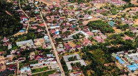Potret pantauan udara di Tapanuli Tengah, Sumatera Utara. (Instagram.com @bakom.ri)