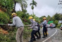 Personel BUMN bekerja memulihkan listrik, telekomunikasi, dan logistik di wilayah terdampak banjir bandang dan longsor di Sumatera. (Dok. pln.co.id)